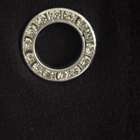 GORGEOUS Plus Size Black Knit Zip Cardigan Jacket with embellishments 2X - Picture 7 of 8